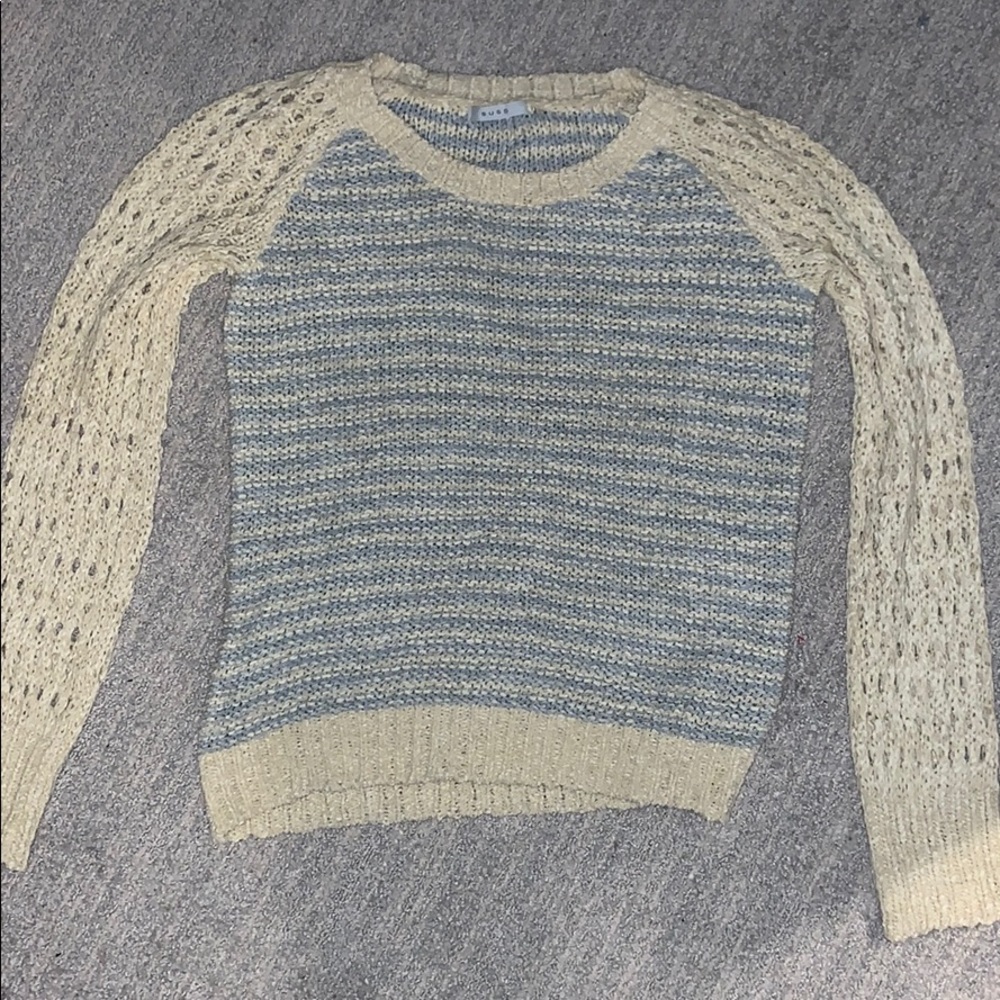 Cropped striped sweater